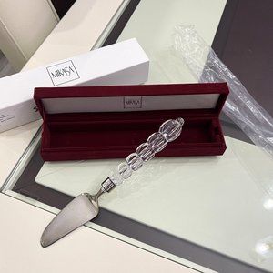 Mikasa Brand Vintage Crystal Handle Silver Plated Cheese Server!